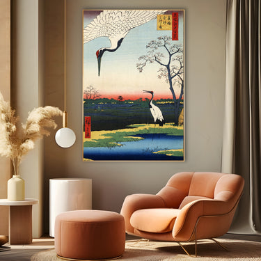 Quadro Stampa su Tela Uccello Giapponese, Utagawa Hiroshige - CupidoDesign