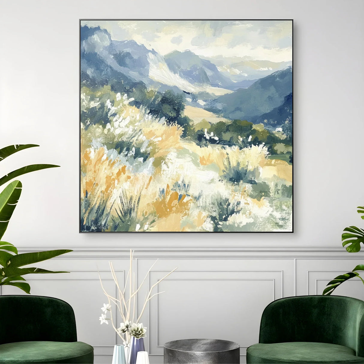 Quadro Stampa su Tela Valle Blu - CupidoDesign