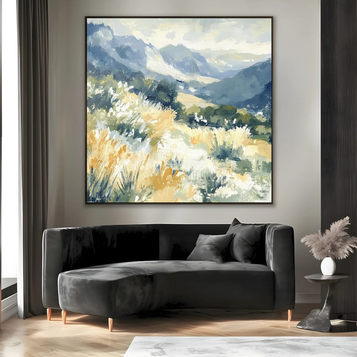 Quadro Stampa su Tela Valle Blu - CupidoDesign
