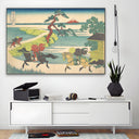Quadro Stampa su Tela Veduta del villaggio di Sekiya sul fiume Sumida, Katsushika Hokusai - CupidoDesign