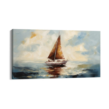 Quadro Stampa su Tela Vela in solitaria - CupidoDesign