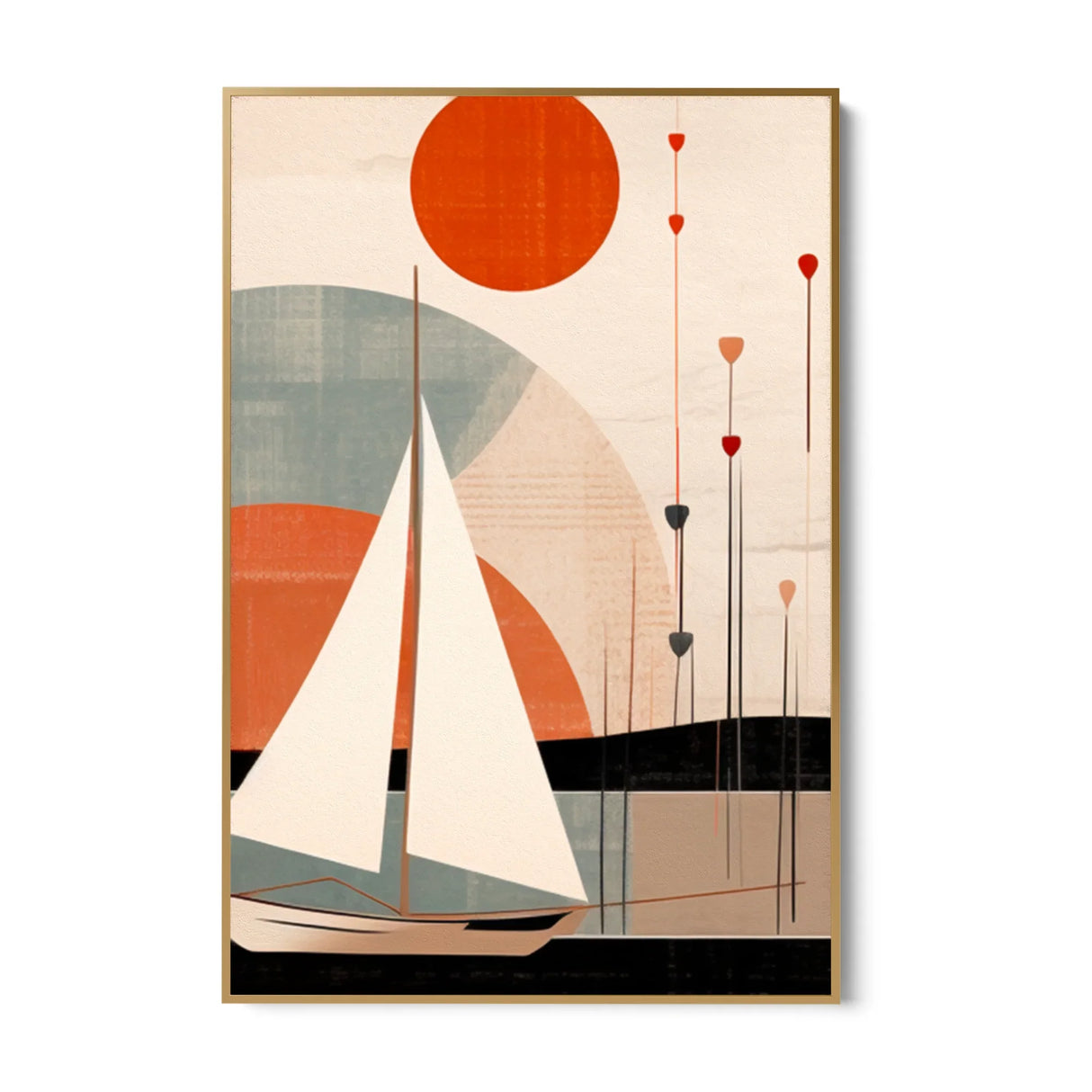 Quadro Stampa su Tela Vele geometriche - CupidoDesign