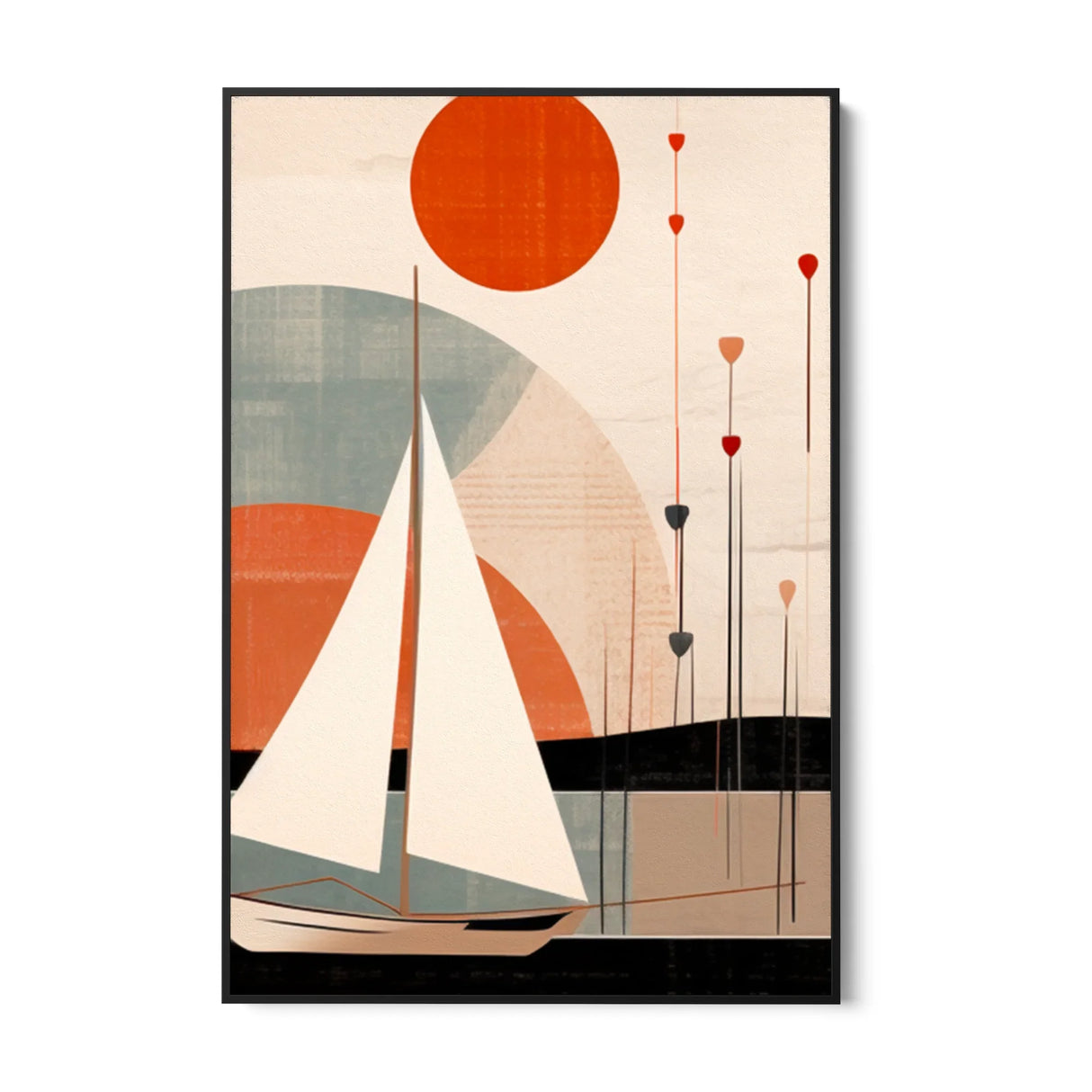 Quadro Stampa su Tela Vele geometriche - CupidoDesign