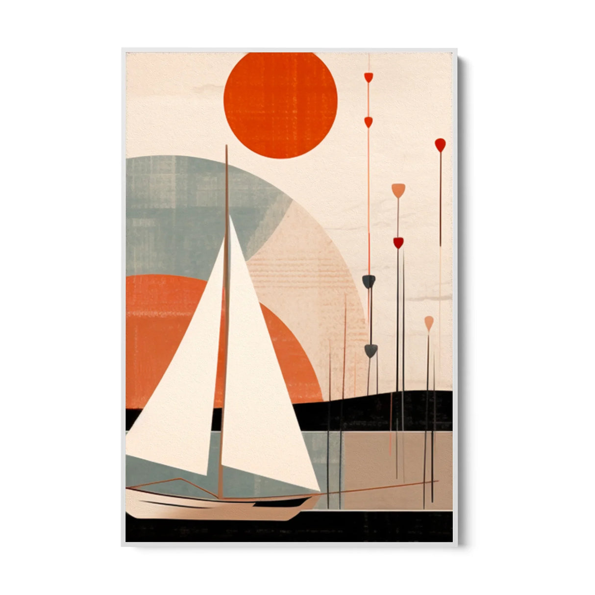 Quadro Stampa su Tela Vele geometriche - CupidoDesign