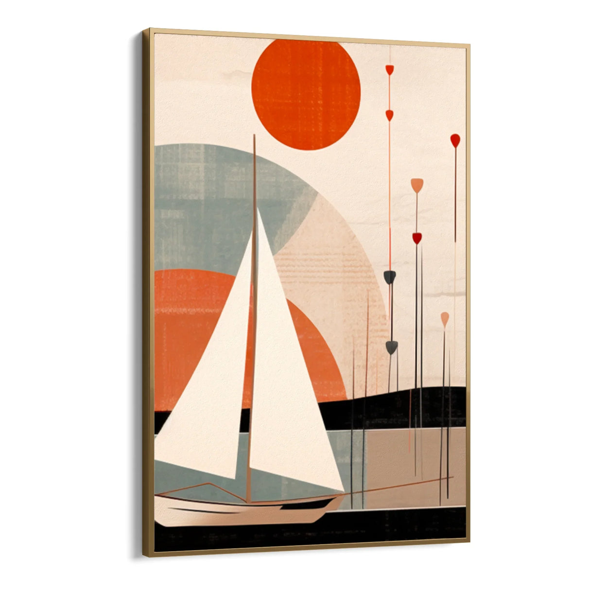 Quadro Stampa su Tela Vele geometriche - CupidoDesign