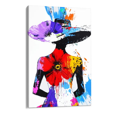 Quadro Stampa su Tela Vestita di Fiori - CupidoDesign