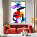 Quadro Stampa su Tela Vestita di Fiori - CupidoDesign