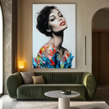 Quadro Stampa su Tela Vestito Floreale - CupidoDesign