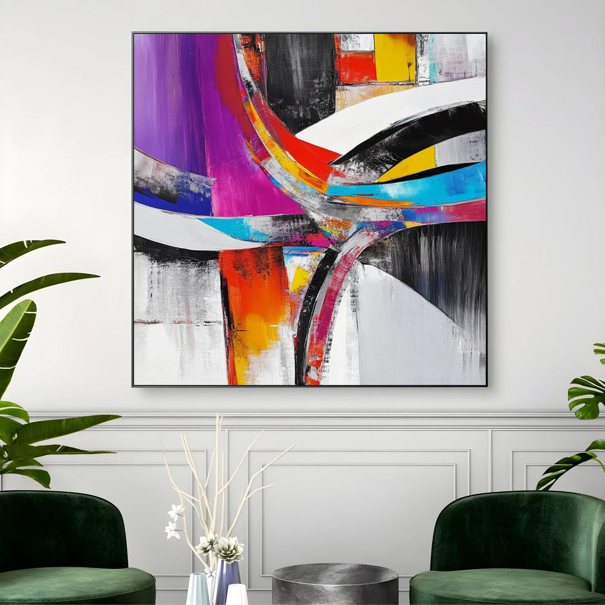 Quadro Stampa su Tela Viola Liquido - CupidoDesign