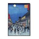 Quadro Stampa su Tela Vista notturna di Sarawaka, Utagawa Hiroshige - CupidoDesign