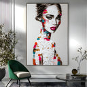 Quadro Stampa su Tela Volto Scomposto - CupidoDesign