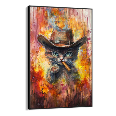 Quadro Stampa su Tela West Felino - CupidoDesign