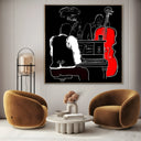 Quadro Stampa su Tela Whiskey e Contrabbasso - CupidoDesign