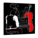 Quadro Stampa su Tela Whiskey e Contrabbasso - CupidoDesign