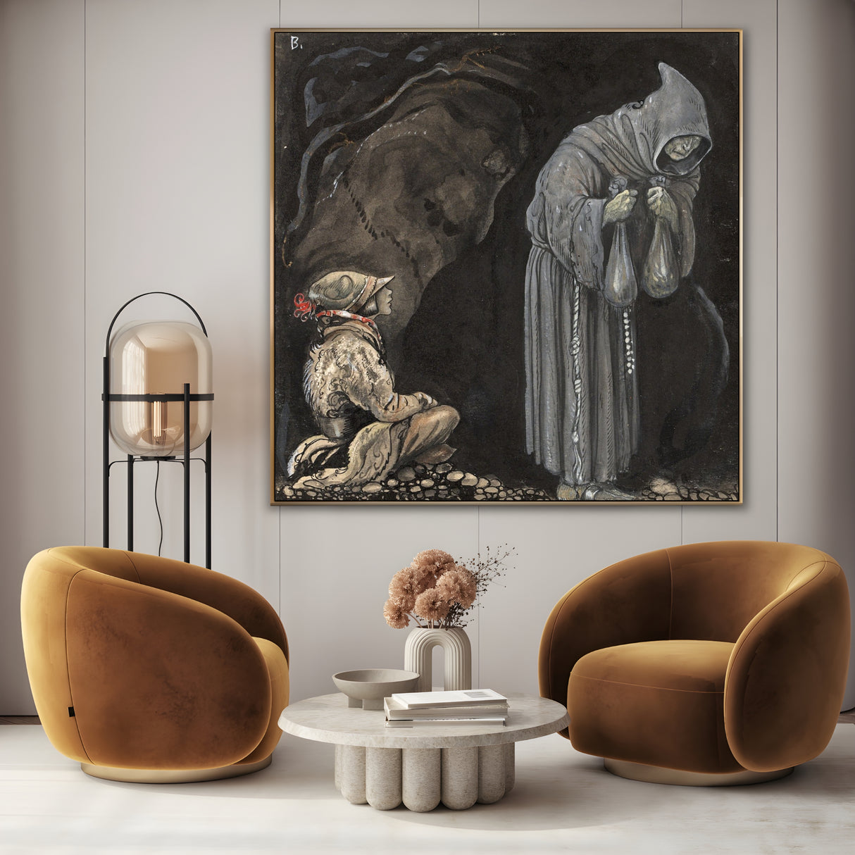 Quadro Stampa su Tela Witch and Boy, John Bauer - CupidoDesign