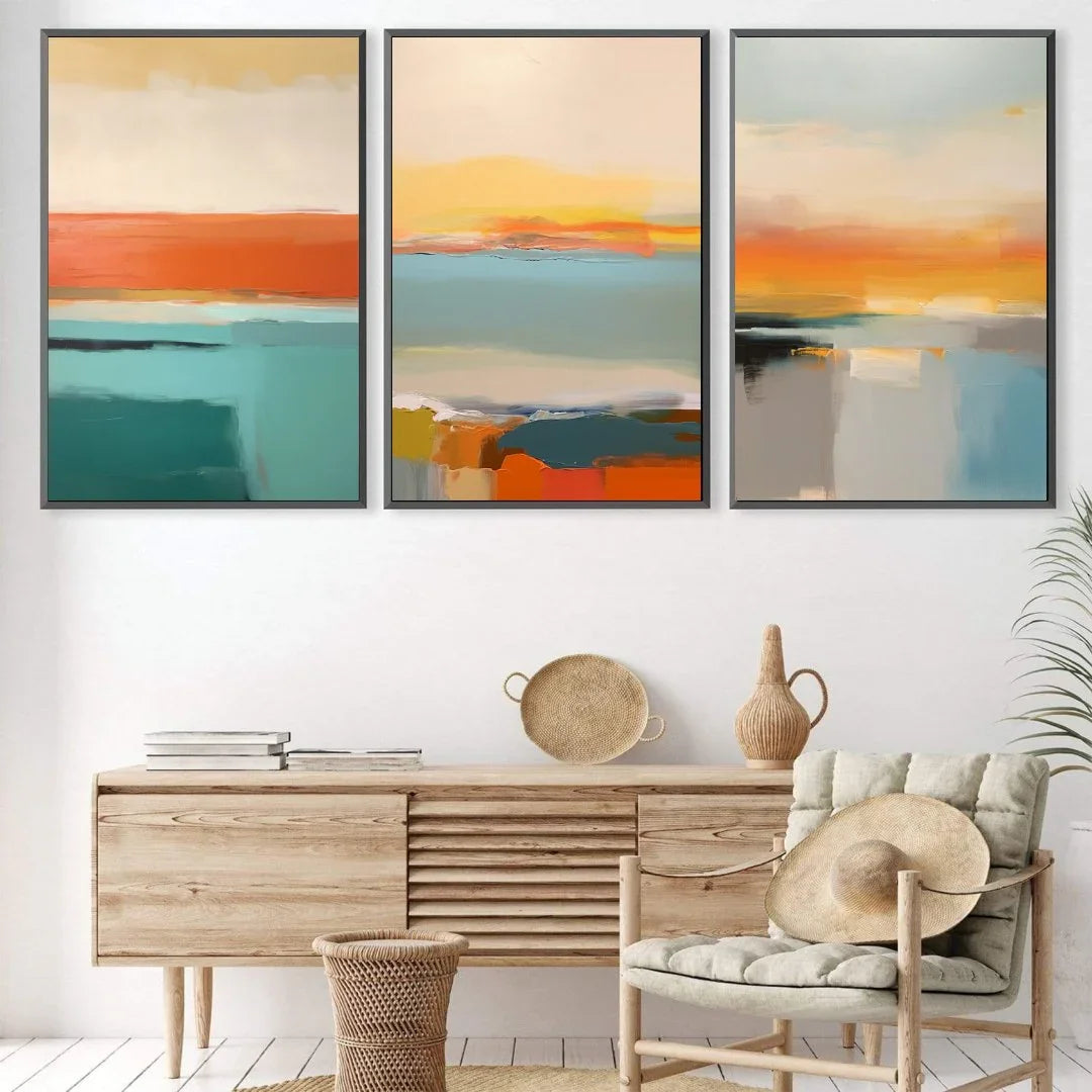 Quadro Stampa su Tela Abbraccio cromatico - CupidoDesign