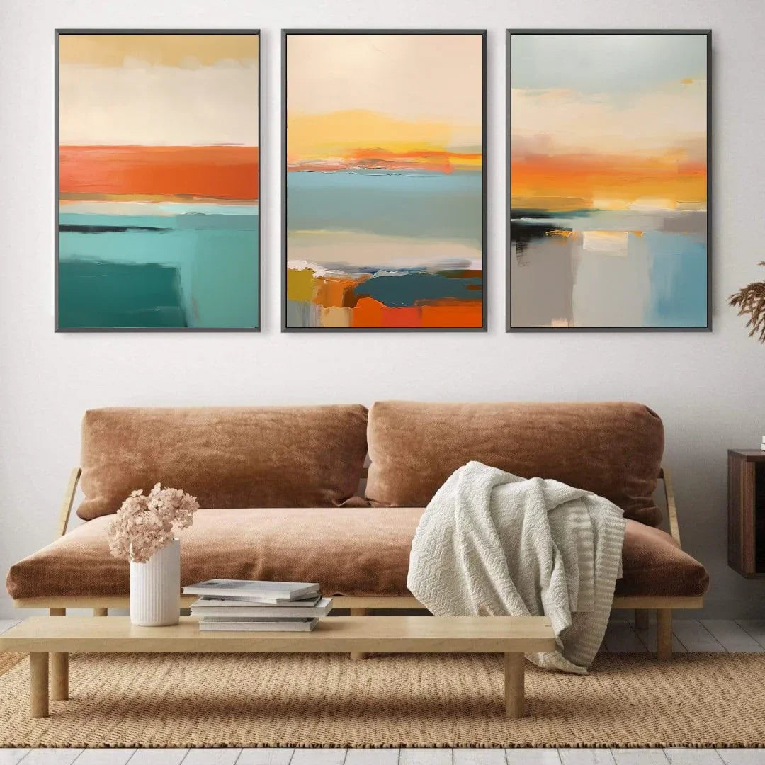 Quadro Stampa su Tela Abbraccio cromatico - CupidoDesign
