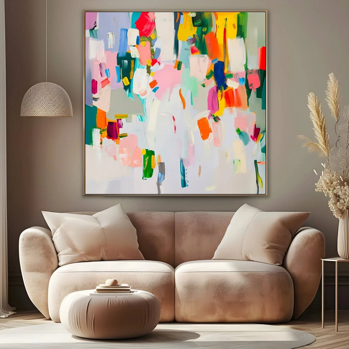 Quadro Stampa su Tela Abbraccio di Colori - CupidoDesign