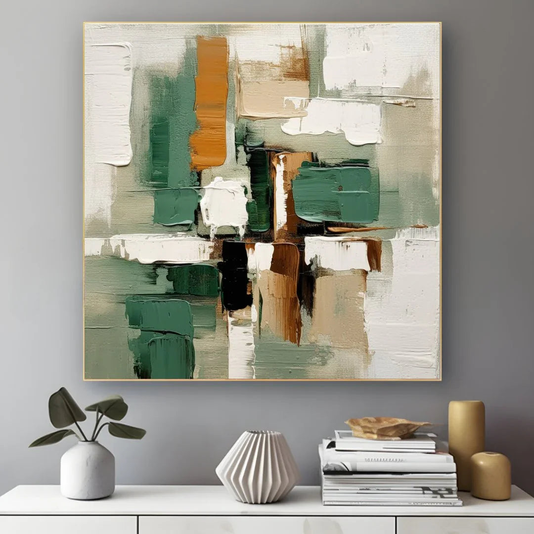 Quadro Stampa su Tela Abbraccio Verde - CupidoDesign