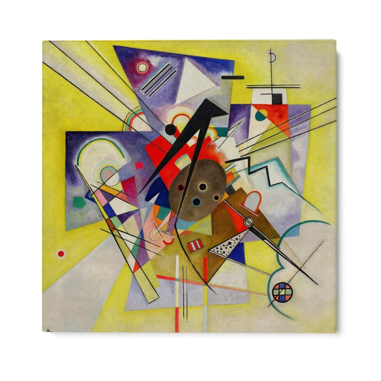 Quadro Stampa su Tela Accompagnamento giallo, Wassily Kandinsky - CupidoDesign