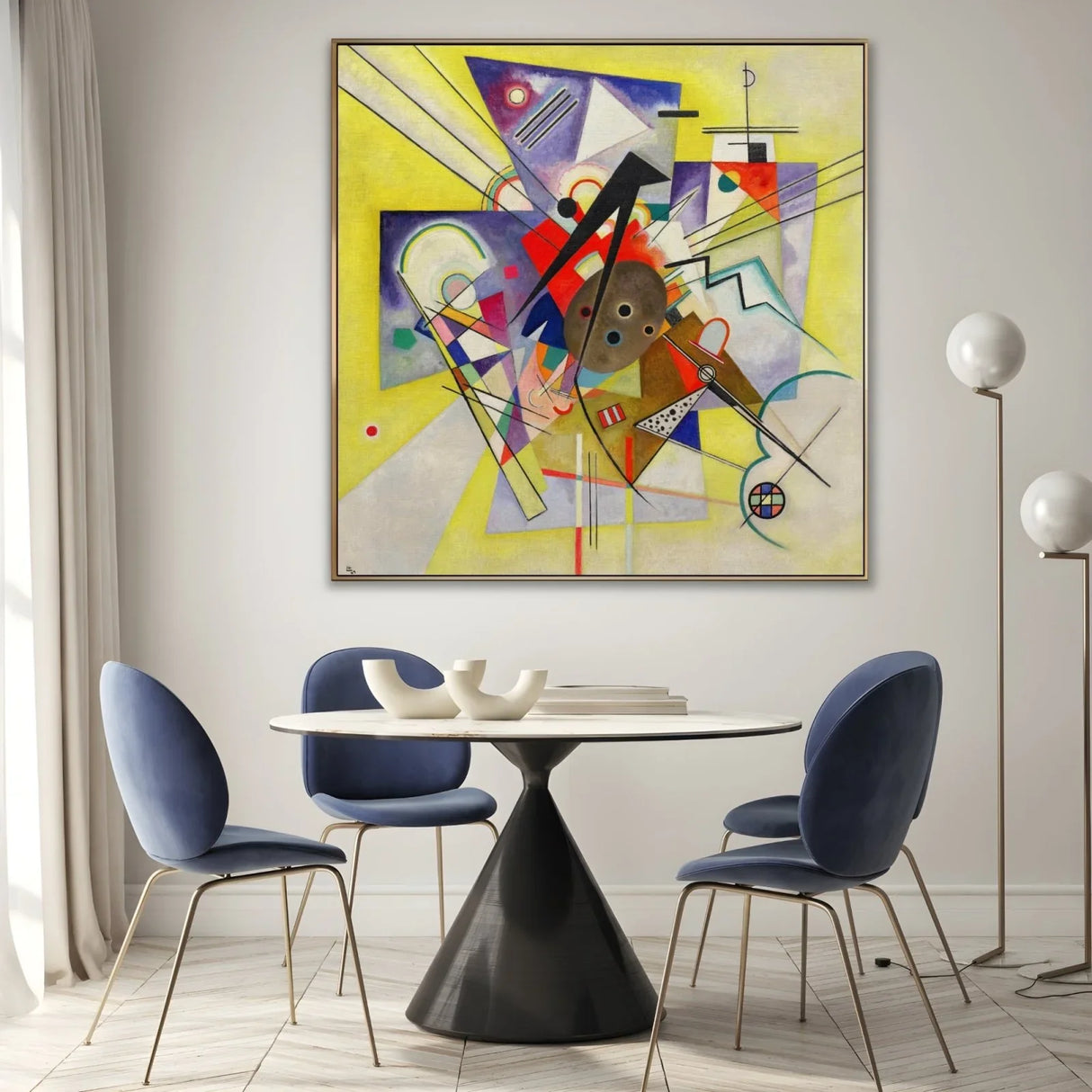 Quadro Stampa su Tela Accompagnamento giallo, Wassily Kandinsky - CupidoDesign