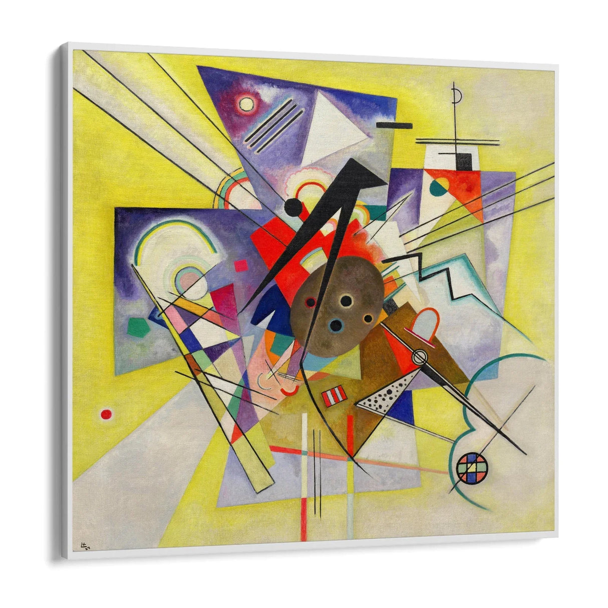 Quadro Stampa su Tela Accompagnamento giallo, Wassily Kandinsky - CupidoDesign