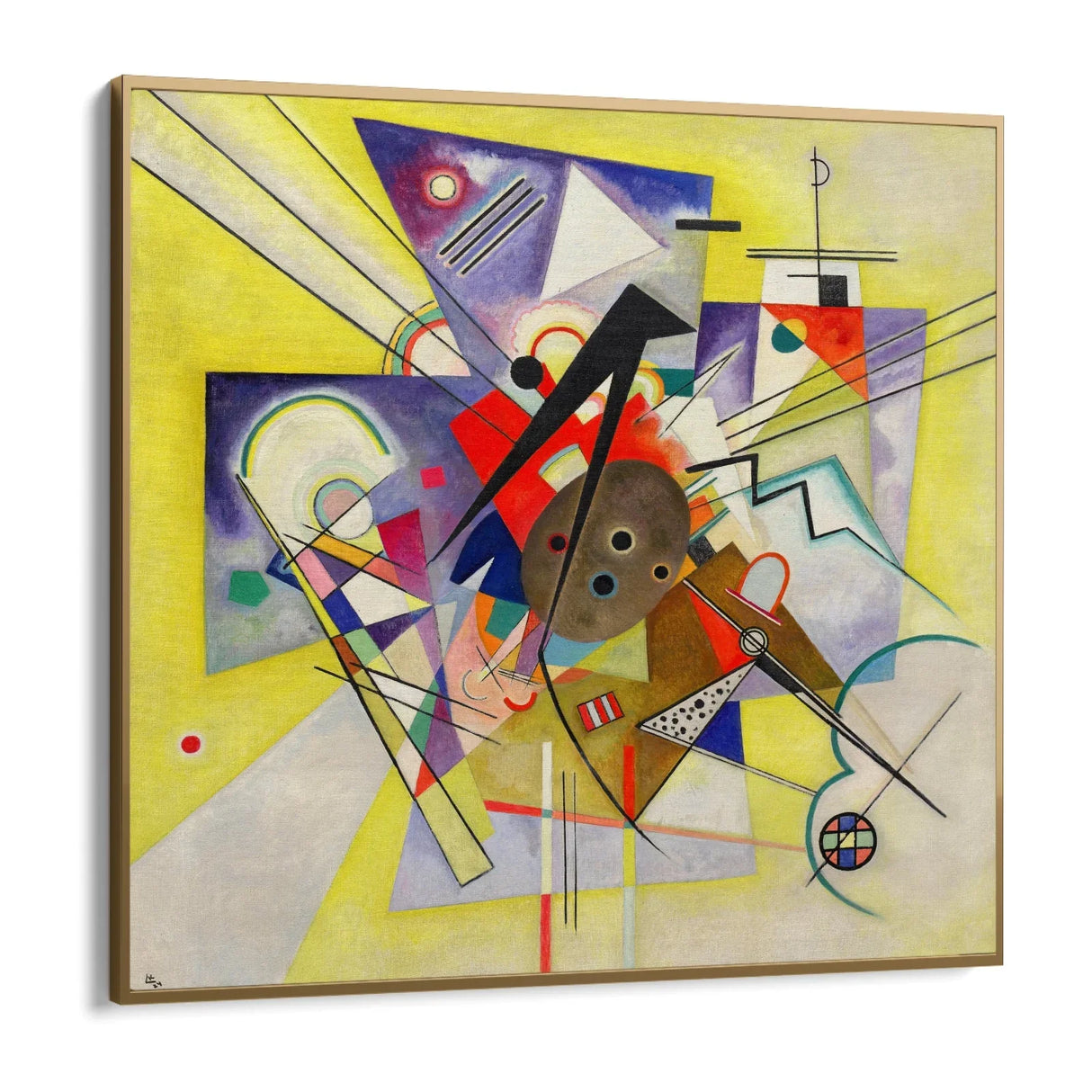 Quadro Stampa su Tela Accompagnamento giallo, Wassily Kandinsky - CupidoDesign
