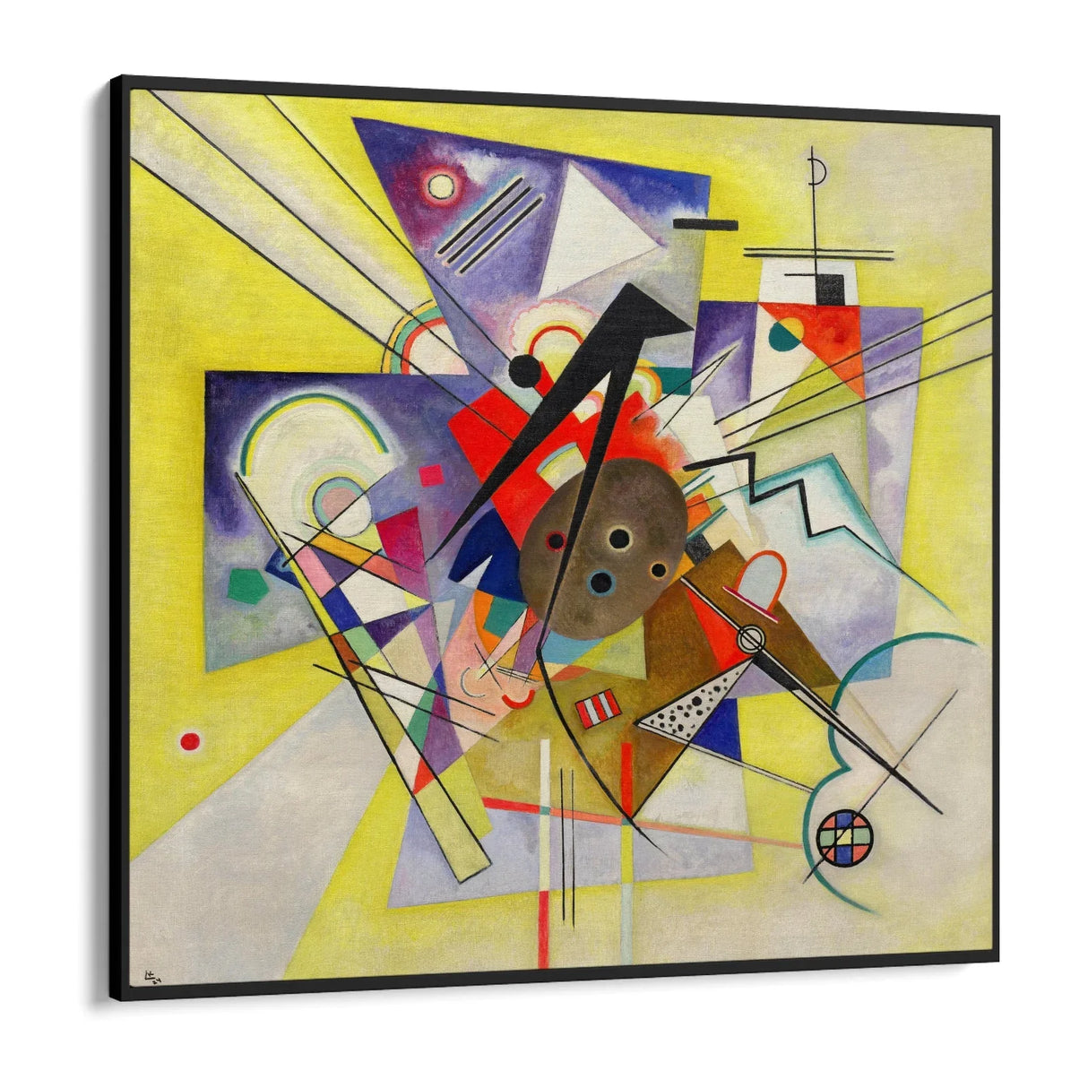 Quadro Stampa su Tela Accompagnamento giallo, Wassily Kandinsky - CupidoDesign