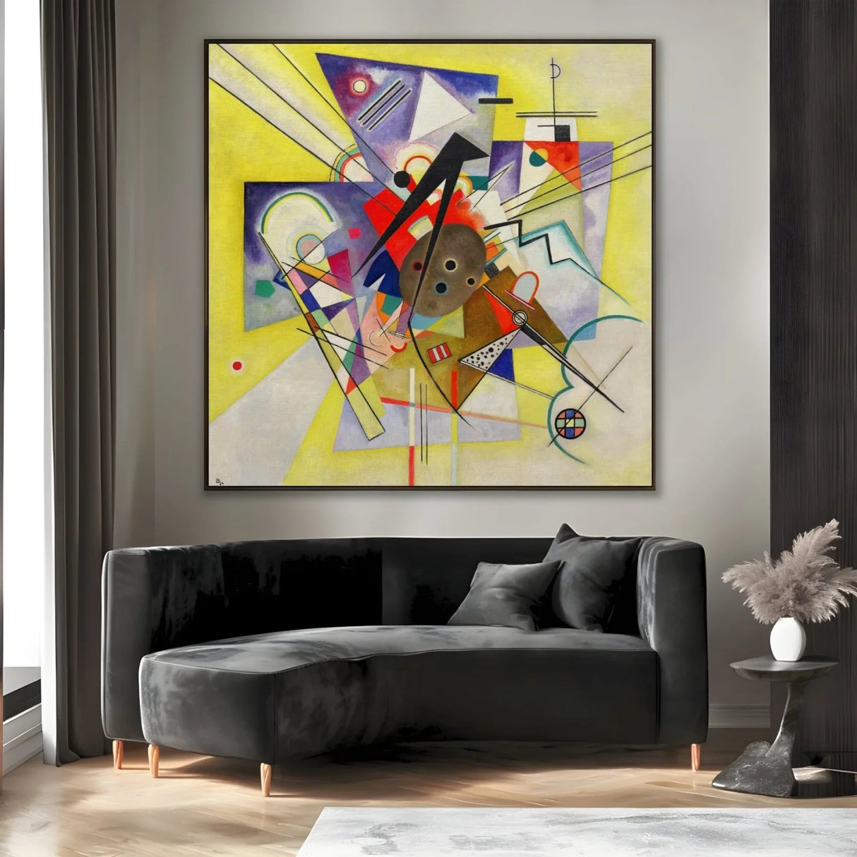 Quadro Stampa su Tela Accompagnamento giallo, Wassily Kandinsky - CupidoDesign
