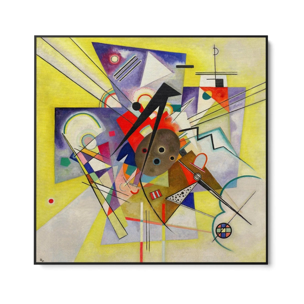 Quadro Stampa su Tela Accompagnamento giallo, Wassily Kandinsky - CupidoDesign