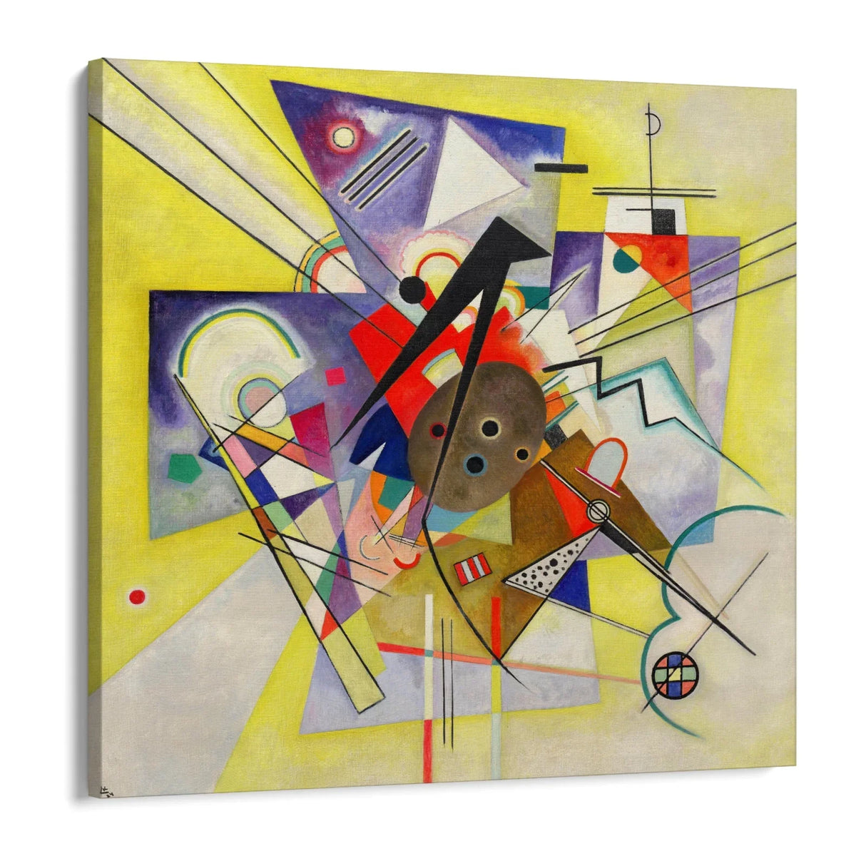 Quadro Stampa su Tela Accompagnamento giallo, Wassily Kandinsky - CupidoDesign