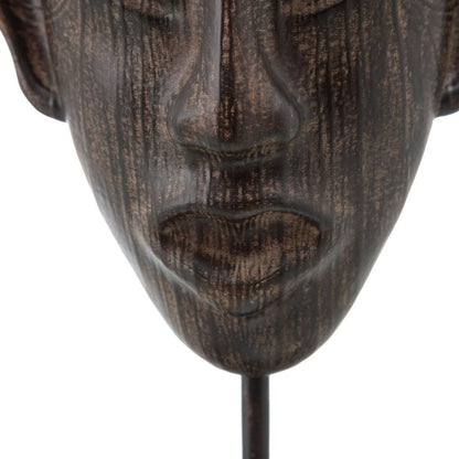 African Man Head 17 x 16 x 46 cm