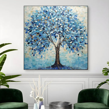 Quadro Stampa su Tela Albero azzurro - CupidoDesign