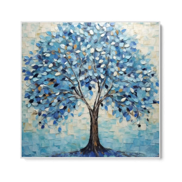 Quadro Stampa su Tela Albero azzurro - CupidoDesign