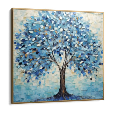 Quadro Stampa su Tela Albero azzurro - CupidoDesign