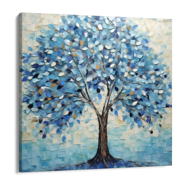 Quadro Stampa su Tela Albero azzurro - CupidoDesign