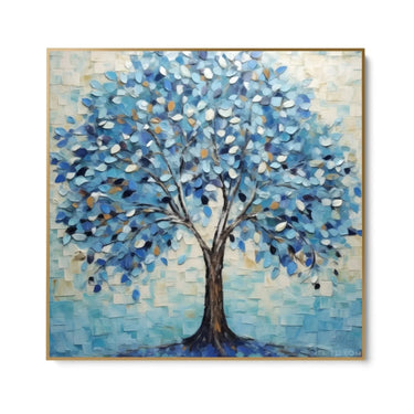 Quadro Stampa su Tela Albero azzurro - CupidoDesign
