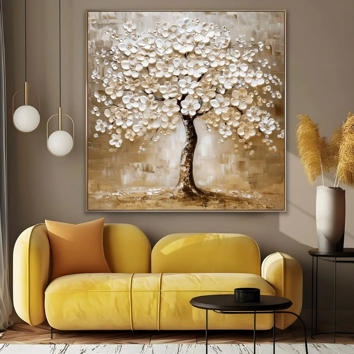 Quadro Stampa su Tela Albero dei Sogni Dorati - CupidoDesign