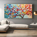 Quadro Stampa su Tela Albero della natura 75x150cm - CupidoDesign