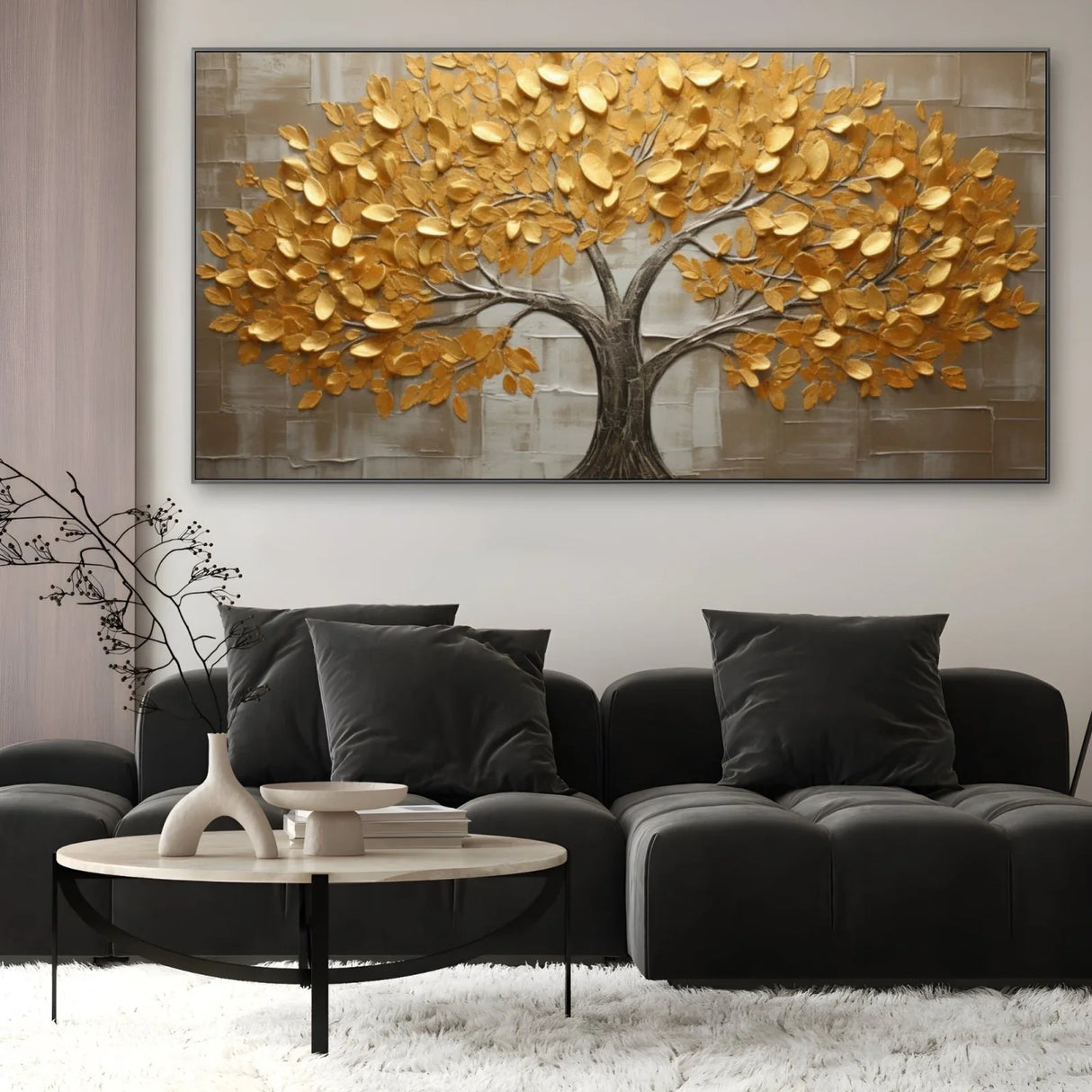 Quadro Stampa su Tela Albero dell'oro - CupidoDesign