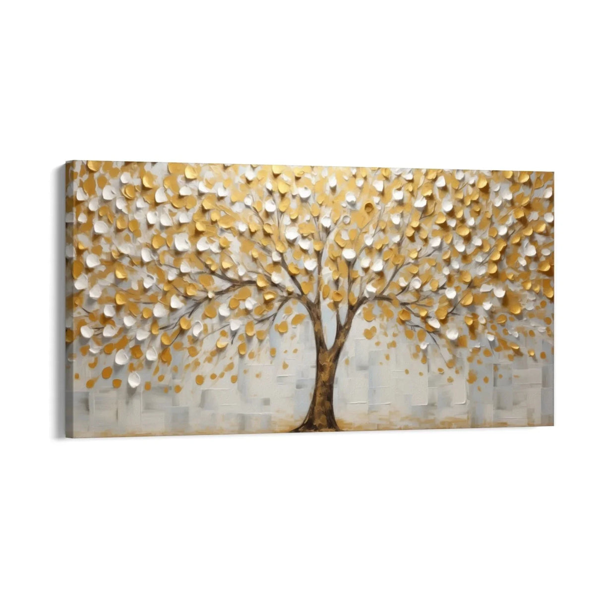 Quadro Stampa su Tela Albero Solare Gold - CupidoDesign