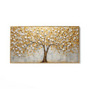 Quadro Stampa su Tela Albero Solare Gold - CupidoDesign