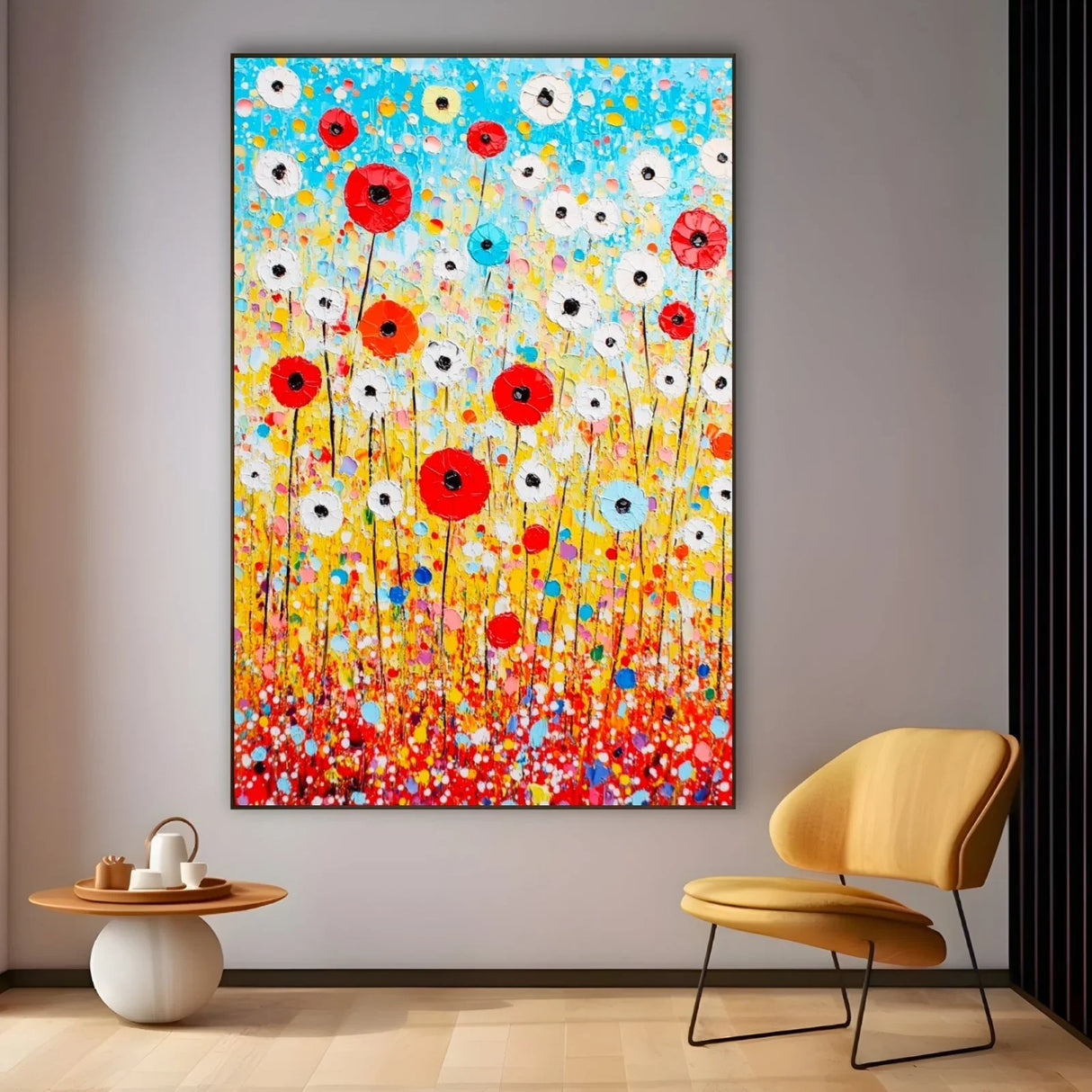 Quadro Stampa su Tela Arcobaleno Fiorito - CupidoDesign