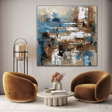 Quadro Stampa su Tela Azzurro Astratto - CupidoDesign