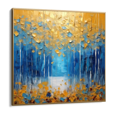 Quadro Stampa su Tela Azzurro Dorato - CupidoDesign