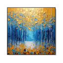 Quadro Stampa su Tela Azzurro Dorato - CupidoDesign