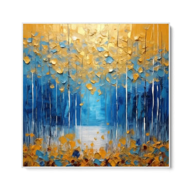 Quadro Stampa su Tela Azzurro Dorato - CupidoDesign