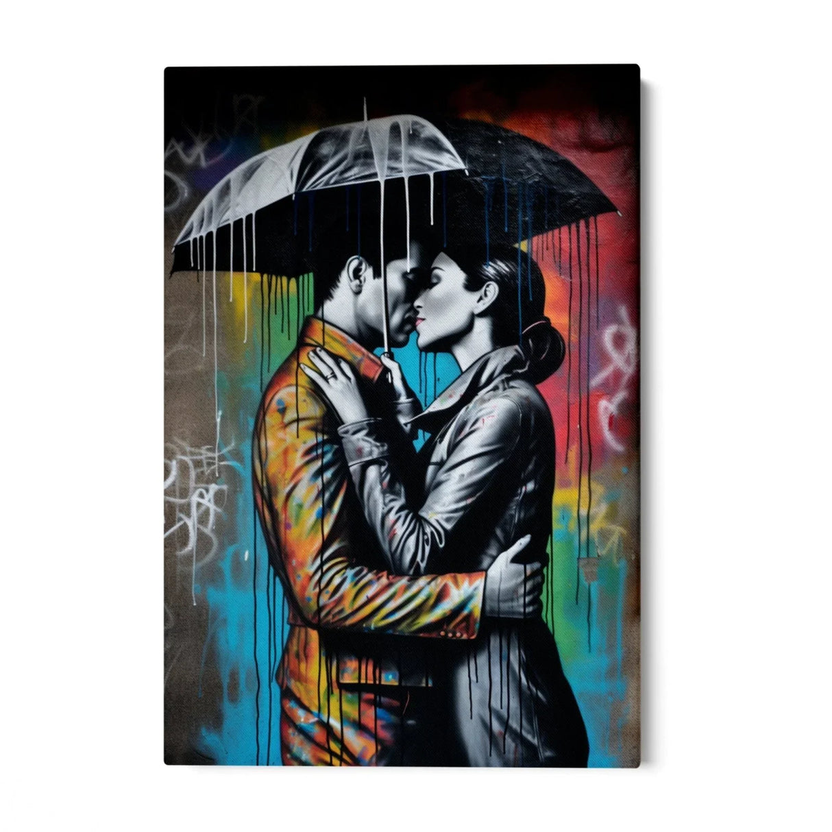 Quadro Stampa su Tela Bacio Graffiti - CupidoDesign