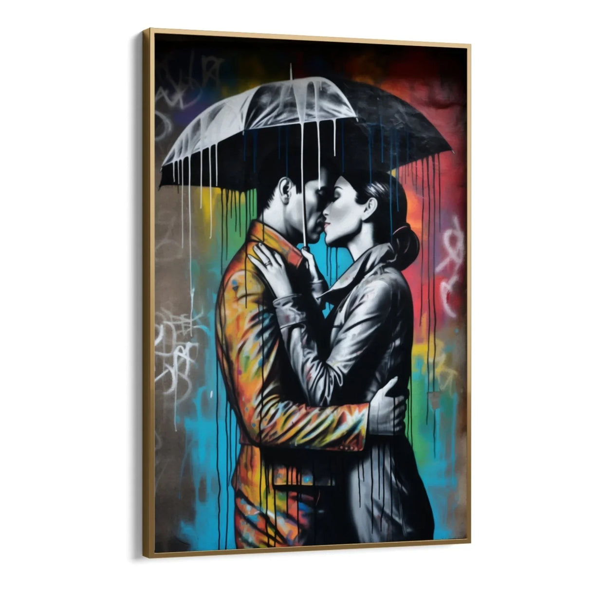 Quadro Stampa su Tela Bacio Graffiti - CupidoDesign