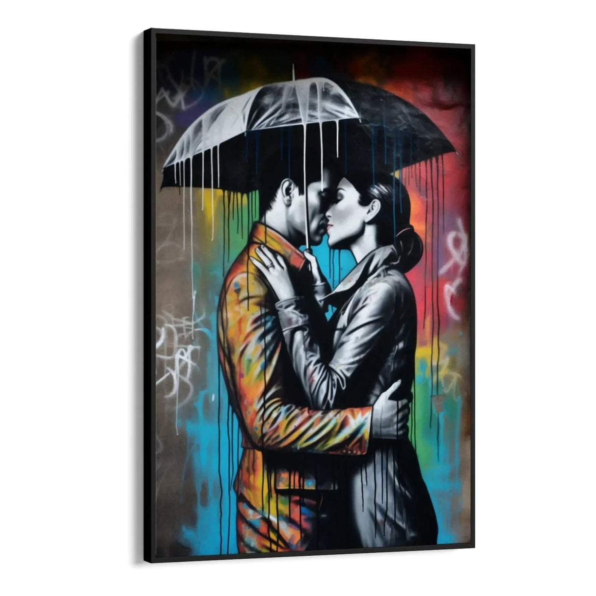 Quadro Stampa su Tela Bacio Graffiti - CupidoDesign